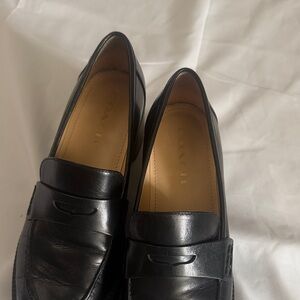 Coach Black Leather Women's Penny Loafers